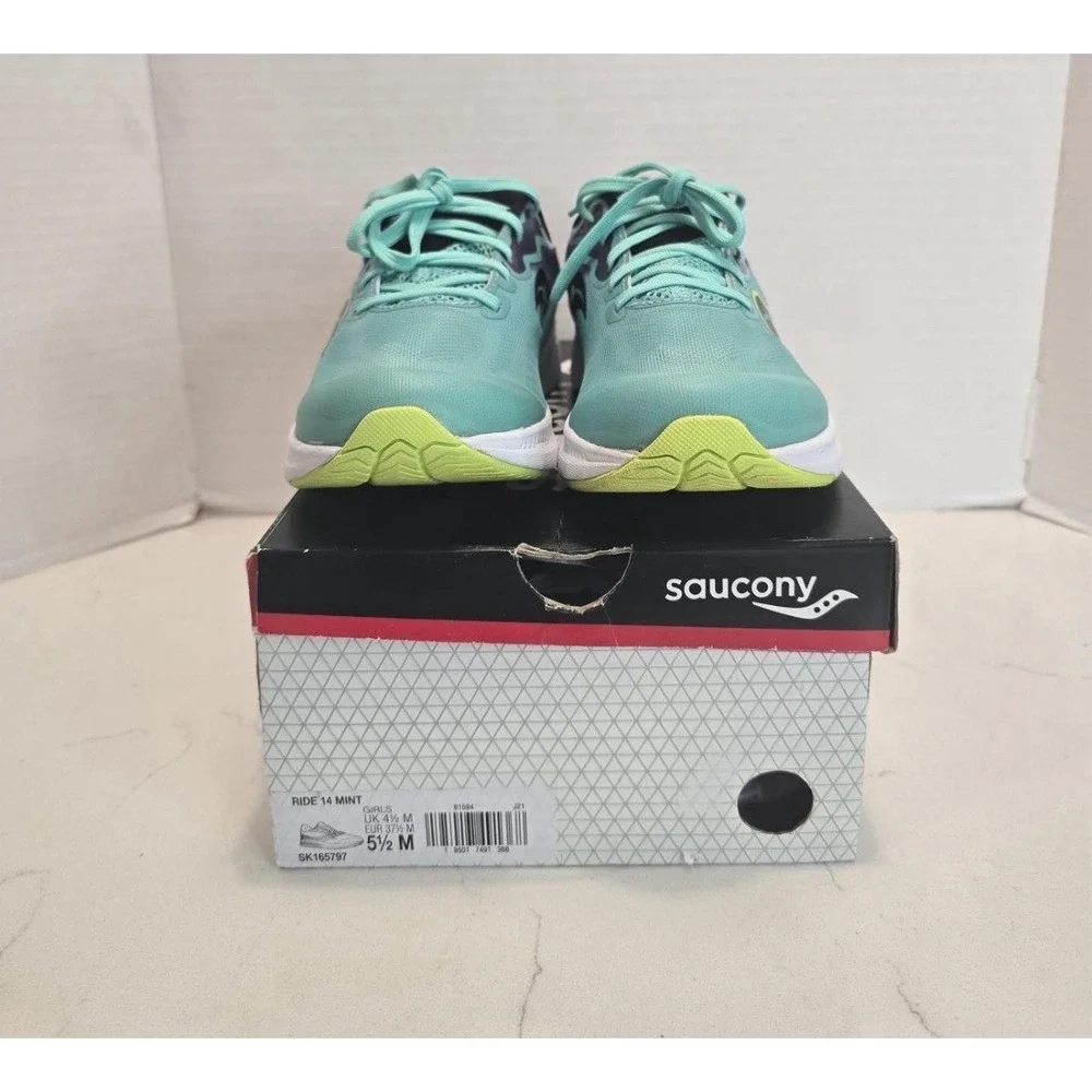 Saucony Ride 14 Shoes Girls 5.5M Mint